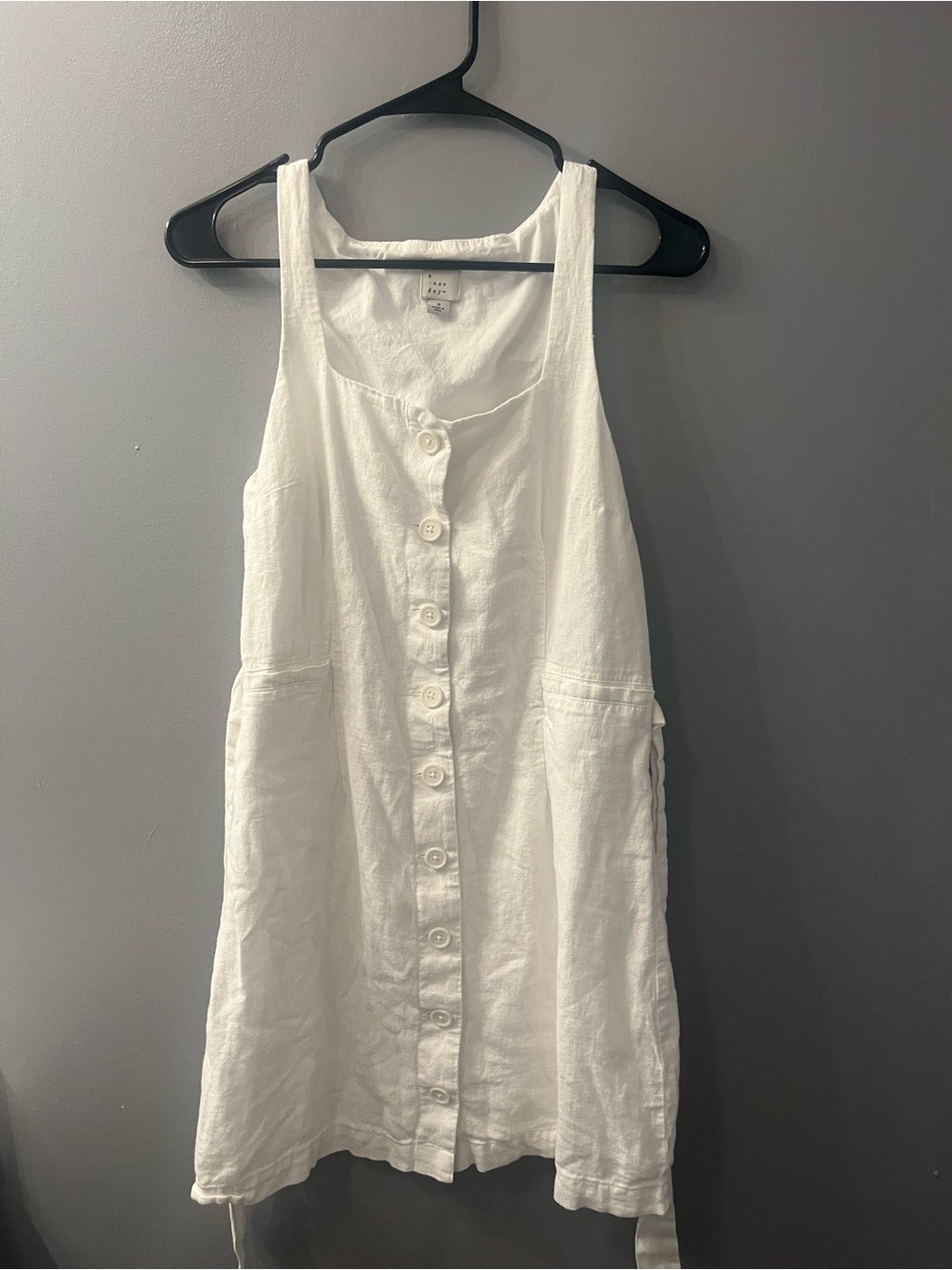a new day White Button-Front Mini Dress